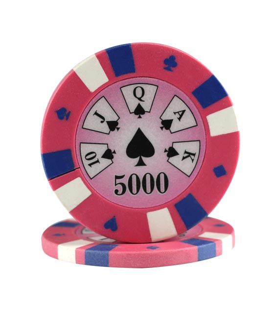 3-color clay chip pink (5000), roll of 25
